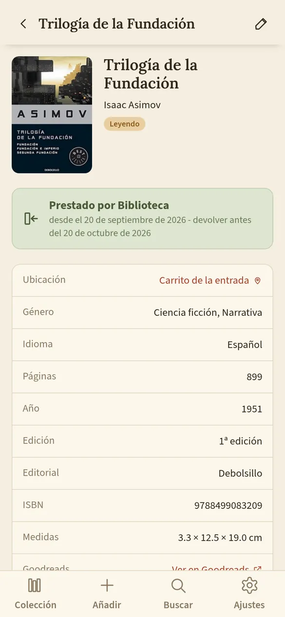 Ficha de algo prestado por otra persona